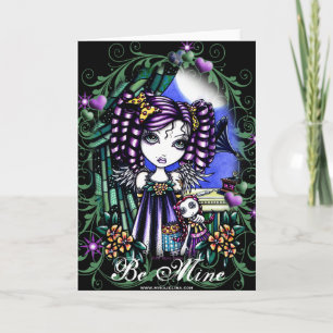 Cartão De Festividades Jenny Cute Valentine Rag Doll Angel Card