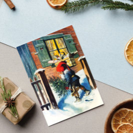 Cartão De Festividades Jenny Nyström Gnome Vintage Árvore de Natal sueca