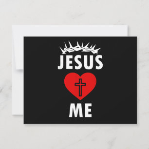 Cartão De Festividades Jesus Ama ME Cristão Religioso