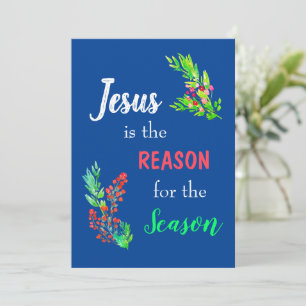 Cartão De Festividades Jesus é a razão da Bíblia de Natal da temporada