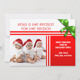 Cartão De Festividades Jesus é a razão da foto personalizada cristã