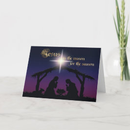 Cartão De Festividades Jesus é a razão da Natividade Cena de Natal