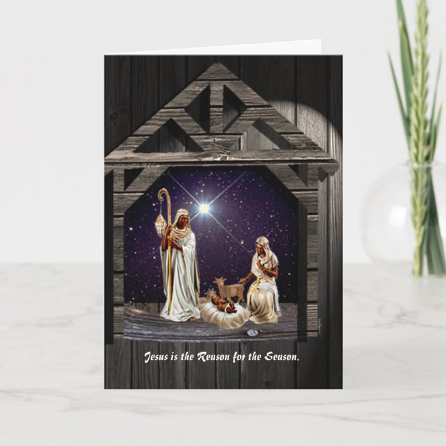 Cartão De Festividades Jesus é a razão da temporada. (Frente)