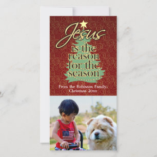 Cartão De Festividades Jesus é a razão do Natal cristão