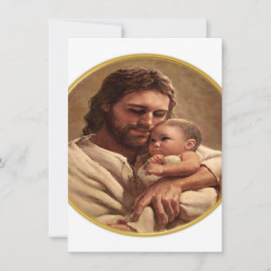 Cartão De Festividades Jesus e criança