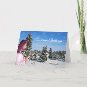 Cartão De Festividades Jesus e Ovinos