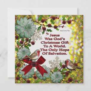 Cartão De Festividades Jesus foi o presente de Natal de Deus