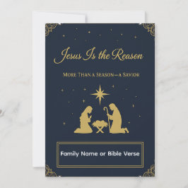 Cartão De Festividades “Jesus Is the Reason” Elegant Christian Card