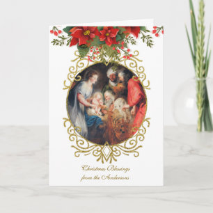 Cartão De Festividades Jesus religioso Virgem Maria José Rubens