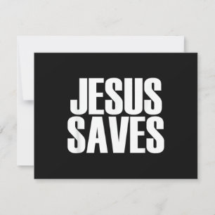 Cartão De Festividades Jesus Salva - Citação Popular da Fé Cristã