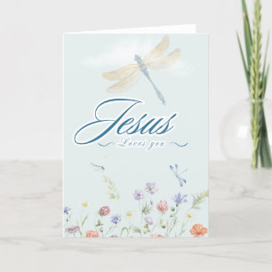 Cartão De Festividades Jesus Te Ama Cartaz