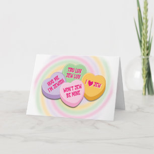 Cartão De Festividades Jewish Valentine's Card: Candy Hearts
