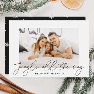 Cartão De Festividades Jingle All Way Black Script Photo