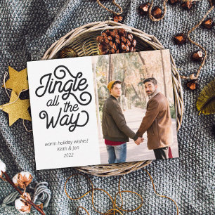 Cartão De Festividades Jingle All Way Modern Photo Holiday Card
