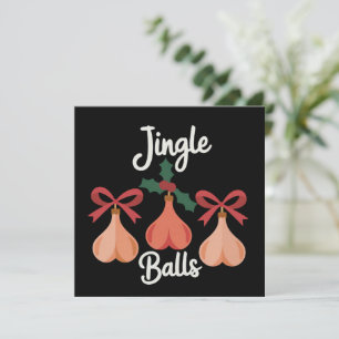 Cartão De Festividades Jingle Balls Humor Adulto Sarcástico Natal 