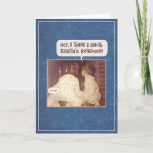 Cartão De Festividades Jingle Bells e Reindeer Smells