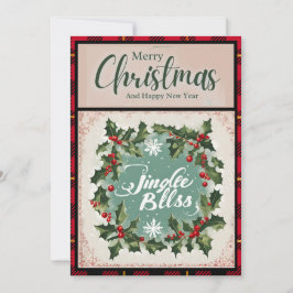 Cartão De Festividades Jingle Bells Vintage Red Buffalo - Natal