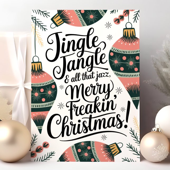 Cartão De Festividades Jingle Jangle Feliz Natal dos Infernos (Criador carregado)