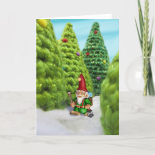 Cartão De Festividades Jingle Jingle Little Gnome Holiday Trek Card