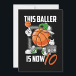 Cartão De Festividades Jogador De Basquete De 10 Anos Funny De 10 Anos<br><div class="desc">Jogador De Basquete De 10 Anos Funny De 10 Anos</div>