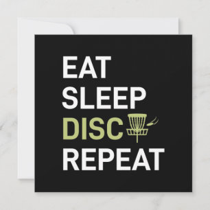 Cartão De Festividades Jogador de Disc Golf   Comer Dormir Disc Golf Repe