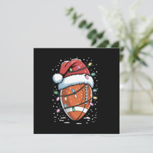 Cartão De Festividades Jogador de Futebol Americano de Natal Esportivo
