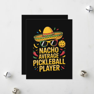 Cartão De Festividades Jogador de Pickleball Não Médio