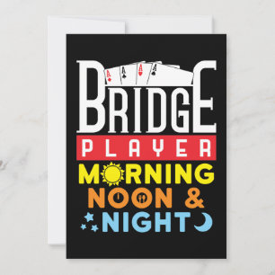 Cartão De Festividades Jogador de Ponte Engraçado Manhã Noite e Noite