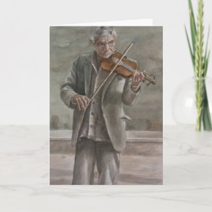 Cartão De Festividades Jogador de Violino, Subotica