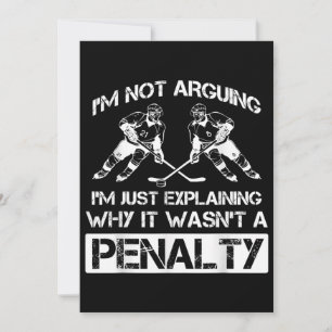 Cartão De Festividades Jogador Engraçado De Hóquei No Gelo Discutindo A P