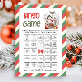 Cartão De Festividades Jogo de Bingo de Natal