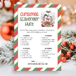 Cartão De Festividades Jogo de Caça ao Natal