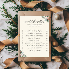 Cartão De Festividades Jogo de Chá de Noiva 'Natal Seria Ela ao Invés'
