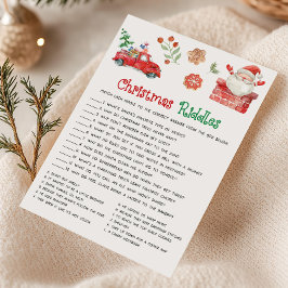 Cartão De Festividades Jogo de Raciocínio de Natal do Papai Noel