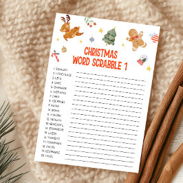 Cartão De Festividades Jogo de Scrabble de Palavras de Natal