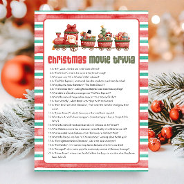 Cartão De Festividades Jogo de Trivia de Filme de Natal