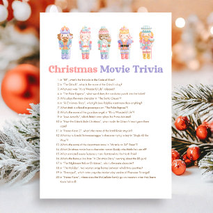 Cartão De Festividades Jogo de Trivia de Filme de Natal do Quebra-Nozes
