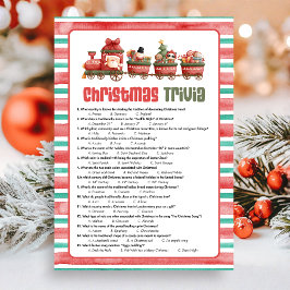 Cartão De Festividades Jogo de Trivia de Natal