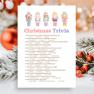 Cartão De Festividades Jogo de Trivia de Natal do Quebra-Nozes