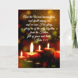 Cartão De Festividades John 1:14 Palavras Tornaram-Se Escrituras De Carne