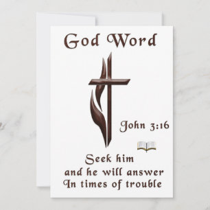 Cartão De Festividades John 3:16