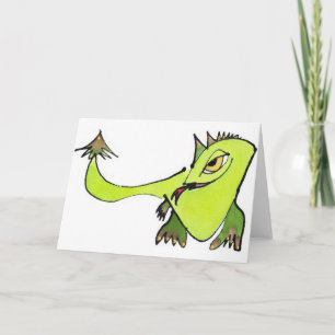Cartão De Festividades Jolly Green Dragon Notecard