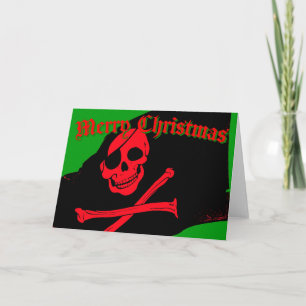 Cartão De Festividades jolly roger christmas card