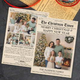 Cartão De Festividades Jornal da Família de Newsletters de Natal