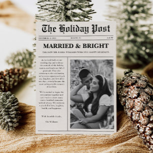 Cartão De Festividades Jornal de Natal Casados & Radiantes