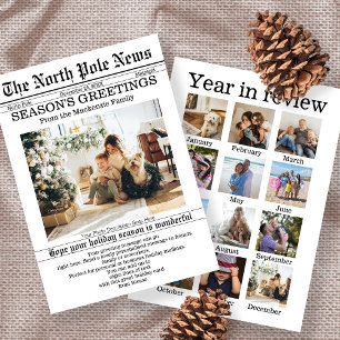 Cartão De Festividades Jornal de Natal do Polo Norte Personalizado