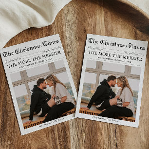 Cartão De Festividades Jornal Mais é Melhor Bebê Natal