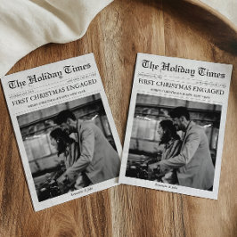 Cartão De Festividades Jornal Primeiro Natal Engajado Único