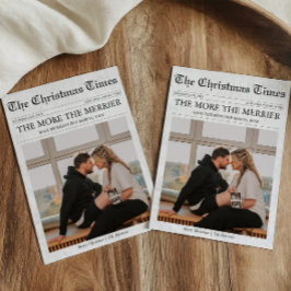 Cartão De Festividades Jornal Quanto Mais Melhor Bebê Natal