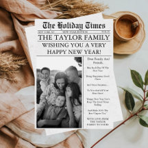 Jornal Único Foto Divertida Feliz Ano Novo 2025